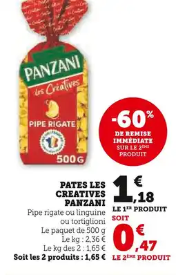 U Express Panzani Pâtes les Creatives offre