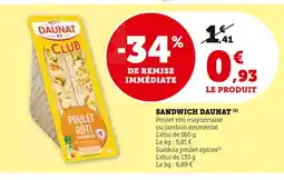 U Express DAUNAT Sandwich offre