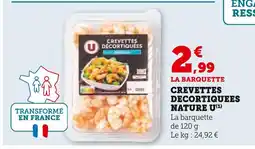 U Express U Crevettes Décortiquées Nature offre
