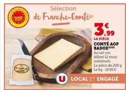 U Express Sélection de Franche-Comté Comté aop offre