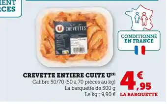 U Express U Crevette entière cuite offre