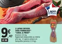 E.Leclerc Express 2 lapins entiers sous fourreaux loeul & piriot offre