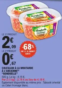 E.Leclerc Express Coleslaw à la moutarde à l'ancienne bonduelle offre