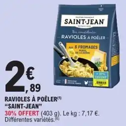 Ravioles à poêler saint-jean