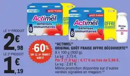 E.Leclerc Express Actimel original goût fraise offre découverte offre