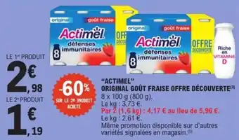 E.Leclerc Express Actimel original goût fraise offre découverte offre