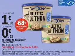 E.Leclerc Express Rillettes de thon msc cap océan offre