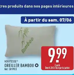 ALDI NOVITESSE Oreiller bambou offre