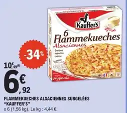 Flammekueches alsaciennes surgelées kauffer's