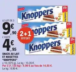 E.Leclerc Express Snack au lait et noisettes knoppers offre