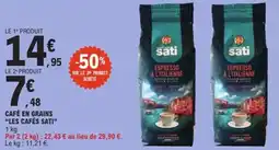 E.Leclerc Express Café en grains les cafés sati offre