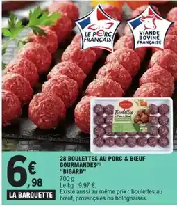E.Leclerc Bigard - boulettes au porc & bœuf gourmandes offre