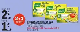 E.Leclerc Express Bouillon aux herbes et avec de l'huile d'olive knorr offre