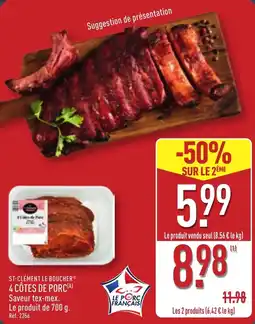ALDI 4 côtes de porc offre