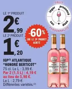 E.Leclerc Express Igp atlantique honoré berticot offre