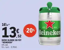 E.Leclerc Express Bière blonde en fût heineken offre