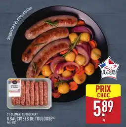 ALDI 8 saucisses de toulouse offre