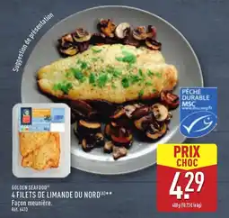 ALDI 4 filets de limande du nord offre