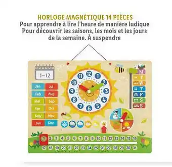 Lidl Horloge Magnétique 14 Pièces offre