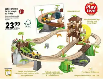 Lidl Set De Chemin De Fer Jungle Ou Ferme Playtive offre