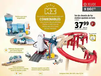 Lidl Set De Chemin De Fer Station Spatial En Bois offre