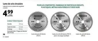 Lidl Lame De Scie Circulaire Parkside offre