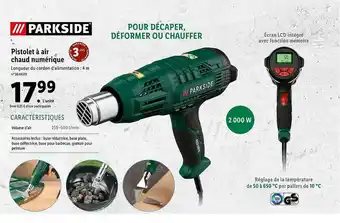 Lidl Pistolet à Air Chaud Numérique Parkside offre