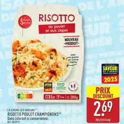 ALDI LA CUISINE DES SAVEURS Risotto poulet champignons offre
