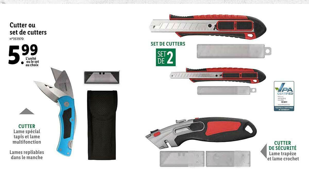 Promo Cutter Ou Set De Cutters chez Lidl