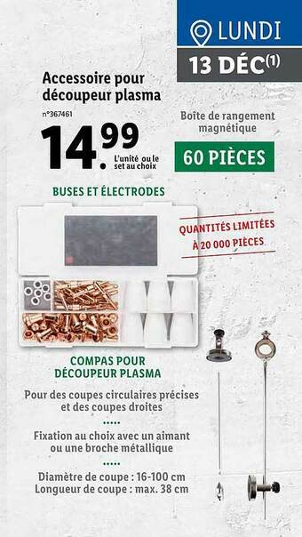 Lidl Accessoire Pour Découpeur Plasma offre