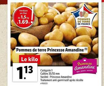 Lidl Pommes De Terre Princesse Amandine offre