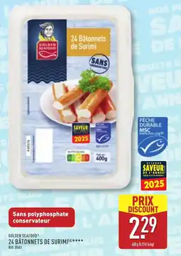 ALDI GOLDEN SEAFOOD® 24 bâtonnets de surimi offre