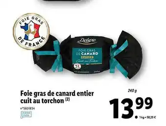 Lidl Foie Gras De Canard Entier Cuit Au Torchon Deluxe offre