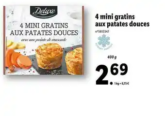 Lidl 4 Mini Gratins Aux Patates Douces Deluxe offre