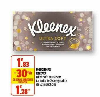 Coccinelle Supermarché Mouchoirs Kleenex offre