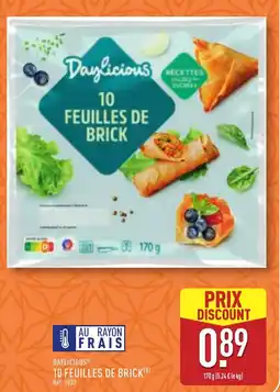 ALDI 10 feuilles de brick offre