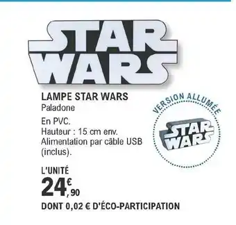E.Leclerc Lampe Star Wars Paladone offre