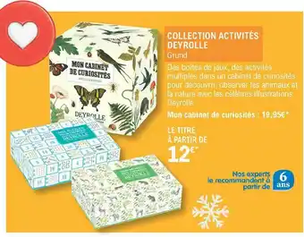 Activités Deyrolle Gründ