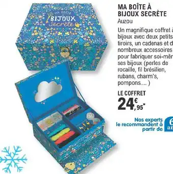E.Leclerc Ma Boîte à Bijoux Secrète Auzou offre
