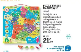 E.Leclerc Puzzle France Magnétique offre