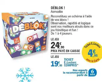 E.Leclerc Déblok ! Asmodée offre