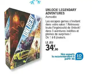 E.Leclerc Unlock! Legendary Adventures - Asmodée offre