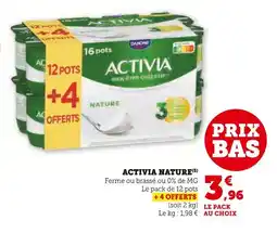 Hyper U DANONE Activia Nature offre