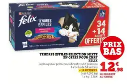 Hyper U PURINA Tendres effilés sélection mixte en gelée pour chat offre