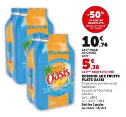 Hyper U Oasis Boisson aux fruits plate offre