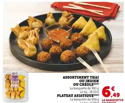 ASSORTIMENT THAI OU INDIEN OU CRÉOLE