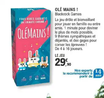 E.Leclerc Olé Mains ! Blackrock Games offre