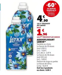 Hyper U LENOR Assouplissant offre