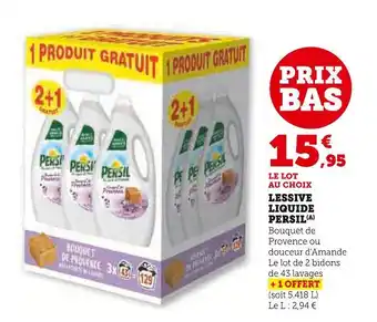 Hyper U PERSIL Lessive liquide offre