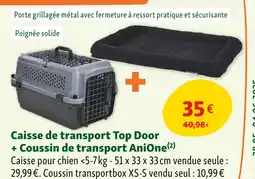 Maxi Zoo AniOne Caisse de transport top door + coussin de transport anione offre